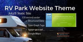 RV Campground Caravan Park Website Template includes every technical SEO benefit required for google rich snippets. It includes google maps integration and super fast image carousel. This is designed for the smaller RV Park operation.